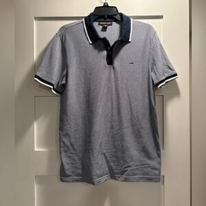 Michael Kors Blue Polo Shirt with White Accents
